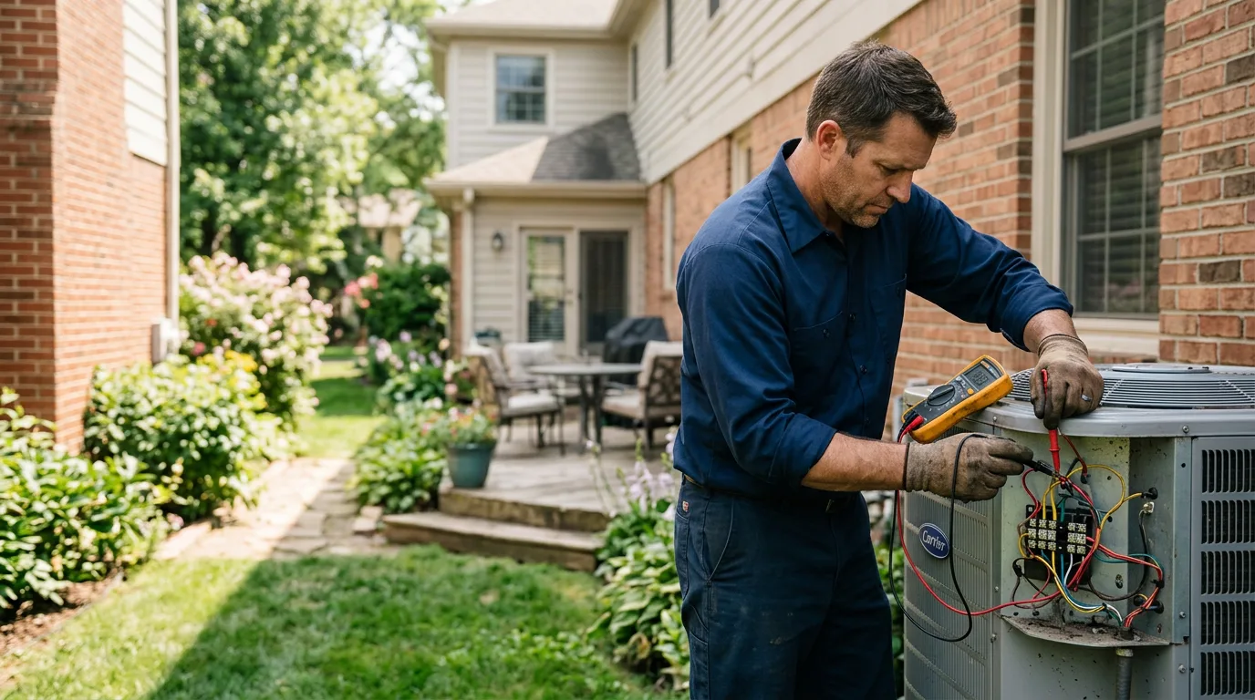 HVAC technician working near De Leon Springs, FL
